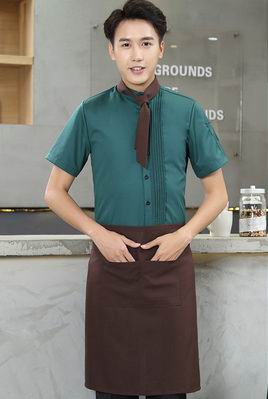 pre-oder** เสื้อพนักงานเสริฟ พนักงานโรงแรม พนักงานรีสอร์ท (สินค้าไม่รวมกางเกง) ***สินค้าไม่สามารถเปลี่ยนสีและรูปแบบได้คะ สีตามภาพ ไซร์ L XL 2XL 3XL 4XL 