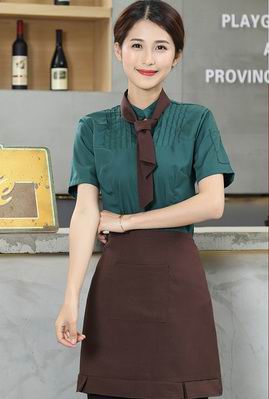 pre-oder** เสื้อพนักงานเสริฟ พนักงานโรงแรม พนักงานรีสอร์ท (สินค้าไม่รวมกางเกง) ***สินค้าไม่สามารถเปลี่ยนสีและรูปแบบได้คะ สีตามภาพ ไซร์ L XL 2XL 3XL 4XL 