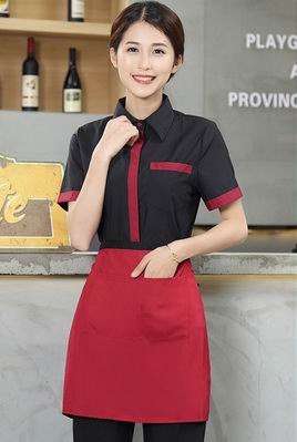 pre-oder** เสื้อพนักงานเสริฟ พนักงานโรงแรม พนักงานรีสอร์ท (สินค้าไม่รวมกางเกง) ***สินค้าไม่สามารถเปลี่ยนสีและรูปแบบได้คะ สีตามภาพ ไซร์ L XL 2XL 3XL 4XL 
