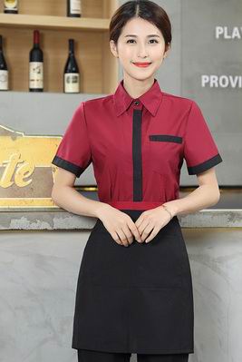 pre-oder** เสื้อพนักงานเสริฟ พนักงานโรงแรม พนักงานรีสอร์ท (สินค้าไม่รวมกางเกง) ***สินค้าไม่สามารถเปลี่ยนสีและรูปแบบได้คะ สีตามภาพ ไซร์ L XL 2XL 3XL 4XL 