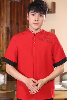 pre-oder** เสื้อพนักงานเสริฟ พนักงานโรงแรม พนักงานรีสอร์ท (สินค้าไม่รวมกางเกง) ***สินค้าไม่สามารถเปลี่ยนสีและรูปแบบได้คะ สีตามภาพ ไซร์ L XL 2XL 3XL 4XL ,