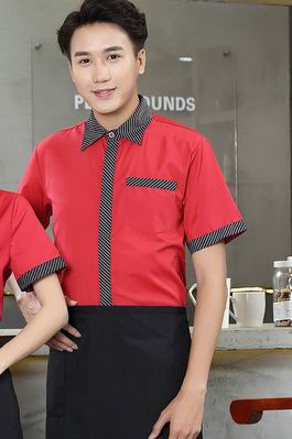 pre-oder** เสื้อพนักงานเสริฟ พนักงานโรงแรม พนักงานรีสอร์ท (สินค้าไม่รวมกางเกง) ***สินค้าไม่สามารถเปลี่ยนสีและรูปแบบได้คะ สีตามภาพ ไซร์ L XL 2XL 3XL 4XL ,