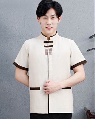  pre-oder** เสื้อพนักงานเสริฟ พนักงานโรงแรม พนักงานรีสอร์ท (สินค้าไม่รวมกางเกง) ***สินค้าไม่สามารถเปลี่ยนสีและรูปแบบได้คะ สีตามภาพ ไซร์ L XL 2XL 3XL 4XL ,