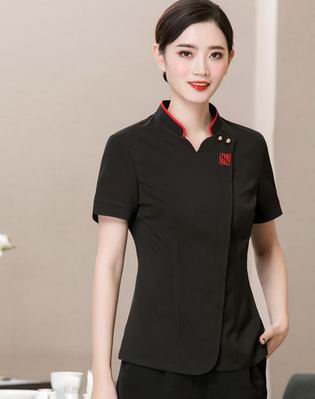 pre-oder** เสื้อพนักงานเสริฟ พนักงานโรงแรม พนักงานรีสอร์ท (สินค้าไม่รวมกางเกง) ***สินค้าไม่สามารถเปลี่ยนสีและรูปแบบได้คะ สีตามภาพ ไซร์ L XL 2XL 3XL 4XL 