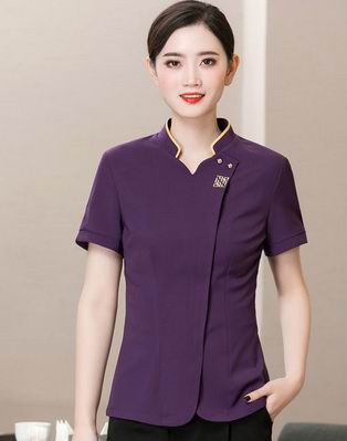 pre-oder** เสื้อพนักงานเสริฟ พนักงานโรงแรม พนักงานรีสอร์ท (สินค้าไม่รวมกางเกง) ***สินค้าไม่สามารถเปลี่ยนสีและรูปแบบได้คะ สีตามภาพ ไซร์ L XL 2XL 3XL 4XL 