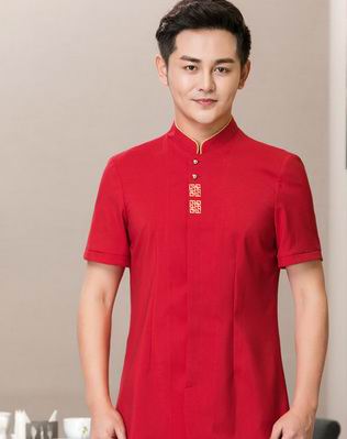 pre-oder** เสื้อพนักงานเสริฟ พนักงานโรงแรม พนักงานรีสอร์ท (สินค้าไม่รวมกางเกง) ***สินค้าไม่สามารถเปลี่ยนสีและรูปแบบได้คะ สีตามภาพ ไซร์ L XL 2XL 3XL 4XL 