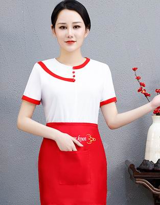 pre-oder** เสื้อพนักงานเสริฟ พนักงานโรงแรม พนักงานรีสอร์ท (สินค้าไม่รวมกางเกง) ***สินค้าไม่สามารถเปลี่ยนสีและรูปแบบได้คะ สีตามภาพ ไซร์ L XL 2XL 3XL 4XL 