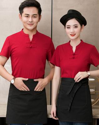 pre-oder** เสื้อพนักงานเสริฟ พนักงานโรงแรม พนักงานรีสอร์ท (สินค้าไม่รวมกางเกง) ***สินค้าไม่สามารถเปลี่ยนสีและรูปแบบได้คะ สีตามภาพ ไซร์ L XL 2XL 3XL 4XL 