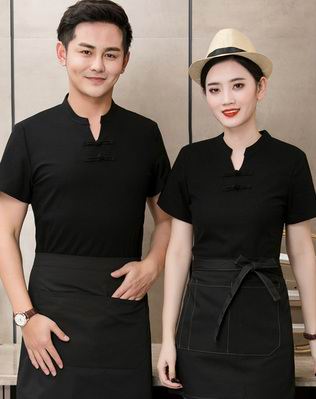 pre-oder** เสื้อพนักงานเสริฟ พนักงานโรงแรม พนักงานรีสอร์ท (สินค้าไม่รวมกางเกง) ***สินค้าไม่สามารถเปลี่ยนสีและรูปแบบได้คะ สีตามภาพ ไซร์ L XL 2XL 3XL 4XL 