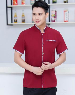 pre-oder** เสื้อพนักงานเสริฟ พนักงานโรงแรม พนักงานรีสอร์ท (สินค้าไม่รวมกางเกง) ***สินค้าไม่สามารถเปลี่ยนสีและรูปแบบได้คะ สีตามภาพ ไซร์ L XL 2XL 3XL 4XL 