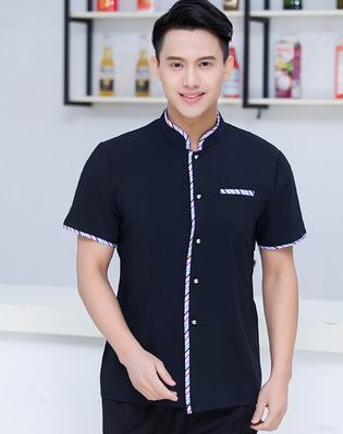 pre-oder** เสื้อพนักงานเสริฟ พนักงานโรงแรม พนักงานรีสอร์ท (สินค้าไม่รวมกางเกง) ***สินค้าไม่สามารถเปลี่ยนสีและรูปแบบได้คะ สีตามภาพ ไซร์ L XL 2XL 3XL 4XL 