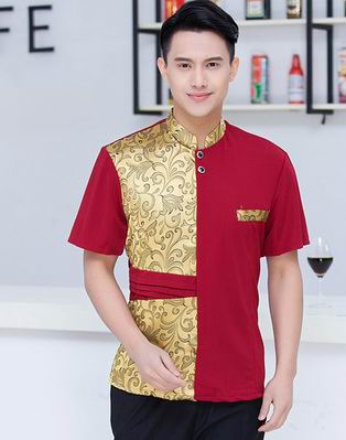 pre-oder** เสื้อพนักงานเสริฟ พนักงานโรงแรม พนักงานรีสอร์ท (สินค้าไม่รวมกางเกง) ***สินค้าไม่สามารถเปลี่ยนสีและรูปแบบได้คะ สีตามภาพ ไซร์ L XL 2XL 3XL 4XL 