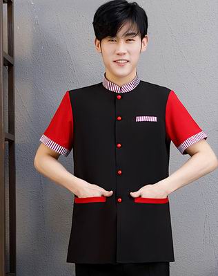 pre-oder** เสื้อพนักงานเสริฟ พนักงานโรงแรม พนักงานรีสอร์ท (สินค้าไม่รวมกางเกง) ***สินค้าไม่สามารถเปลี่ยนสีและรูปแบบได้คะ สีตามภาพ ไซร์ L XL 2XL 3XL 4XL 