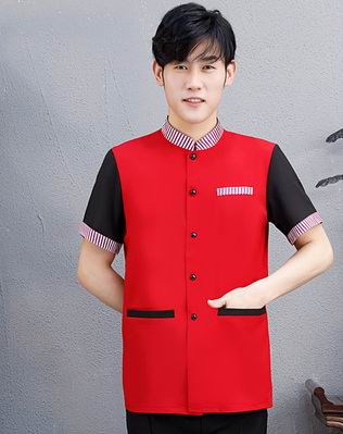 pre-oder** เสื้อพนักงานเสริฟ พนักงานโรงแรม พนักงานรีสอร์ท (สินค้าไม่รวมกางเกง) ***สินค้าไม่สามารถเปลี่ยนสีและรูปแบบได้คะ สีตามภาพ ไซร์ L XL 2XL 3XL 4XL 