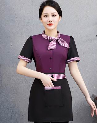 pre-oder** เสื้อพนักงานเสริฟ พนักงานโรงแรม พนักงานรีสอร์ท (สินค้าไม่รวมกางเกง) ***สินค้าไม่สามารถเปลี่ยนสีและรูปแบบได้คะ สีตามภาพ ไซร์ L XL 2XL 3XL 4XL 