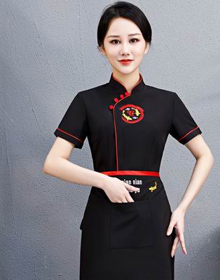 pre-oder** เสื้อพนักงานเสริฟ พนักงานโรงแรม พนักงานรีสอร์ท (สินค้าไม่รวมกางเกง) ***สินค้าไม่สามารถเปลี่ยนสีและรูปแบบได้คะ สีตามภาพ ไซร์ L XL 2XL 3XL 4XL 