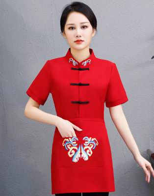 pre-oder** เสื้อพนักงานเสริฟ พนักงานโรงแรม พนักงานรีสอร์ท (สินค้าไม่รวมกางเกง) ***สินค้าไม่สามารถเปลี่ยนสีและรูปแบบได้คะ สีตามภาพ ไซร์ L XL 2XL 3XL 4XL 