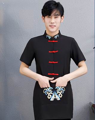 pre-oder** เสื้อพนักงานเสริฟ พนักงานโรงแรม พนักงานรีสอร์ท (สินค้าไม่รวมกางเกง) ***สินค้าไม่สามารถเปลี่ยนสีและรูปแบบได้คะ สีตามภาพ ไซร์ L XL 2XL 3XL 4XL 