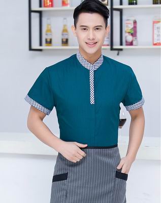 pre-oder** เสื้อพนักงานเสริฟ พนักงานโรงแรม พนักงานรีสอร์ท (สินค้าไม่รวมกางเกง) ***สินค้าไม่สามารถเปลี่ยนสีและรูปแบบได้คะ สีตามภาพ ไซร์ L XL 2XL 3XL 4XL 