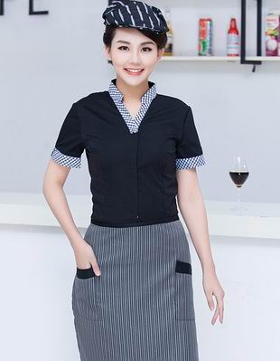 pre-oder** เสื้อพนักงานเสริฟ พนักงานโรงแรม พนักงานรีสอร์ท (สินค้าไม่รวมกางเกง) ***สินค้าไม่สามารถเปลี่ยนสีและรูปแบบได้คะ สีตามภาพ ไซร์ L XL 2XL 3XL 4XL 