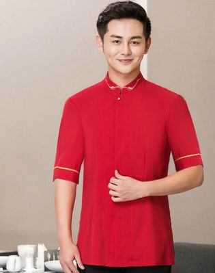 pre-oder** เสื้อพนักงานเสริฟ พนักงานโรงแรม พนักงานรีสอร์ท (สินค้าไม่รวมกางเกง) ***สินค้าไม่สามารถเปลี่ยนสีและรูปแบบได้คะ สีตามภาพ ไซร์ L XL 2XL 3XL 4XL 