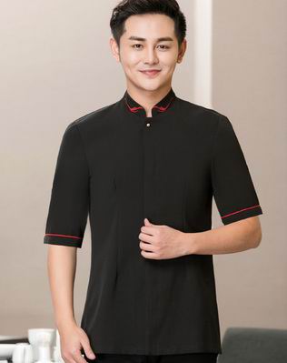 pre-oder** เสื้อพนักงานเสริฟ พนักงานโรงแรม พนักงานรีสอร์ท (สินค้าไม่รวมกางเกง) ***สินค้าไม่สามารถเปลี่ยนสีและรูปแบบได้คะ สีตามภาพ ไซร์ L XL 2XL 3XL 4XL 