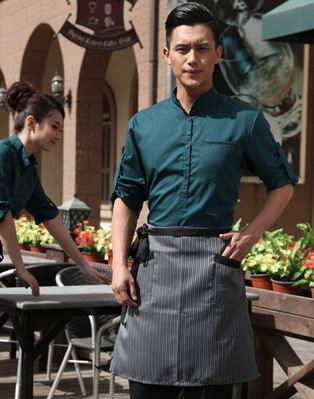 pre-oder** เสื้อพนักงานเสริฟ พนักงานโรงแรม พนักงานรีสอร์ท (สินค้าไม่รวมกางเกง) ***สินค้าไม่สามารถเปลี่ยนสีและรูปแบบได้คะ สีตามภาพ ไซร์ L XL 2XL 3XL 4XL 