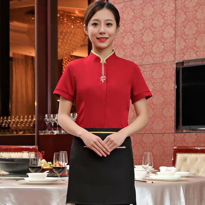 pre-oder** เสื้อพนักงานเสริฟ พนักงานโรงแรม พนักงานรีสอร์ท (สินค้าไม่รวมกางเกง) ***สินค้าไม่สามารถเปลี่ยนสีและรูปแบบได้คะ สีตามภาพ ไซร์ L XL 2XL 3XL 4XL 