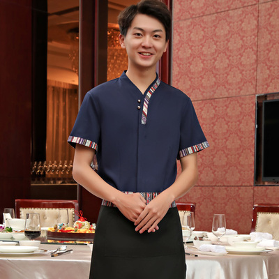 pre-oder** เสื้อพนักงานเสริฟ พนักงานโรงแรม พนักงานรีสอร์ท (สินค้าไม่รวมกางเกง) ***สินค้าไม่สามารถเปลี่ยนสีและรูปแบบได้คะ สีตามภาพ ไซร์ L XL 2XL 3XL 4XL 