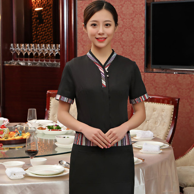 pre-oder** เสื้อพนักงานเสริฟ พนักงานโรงแรม พนักงานรีสอร์ท (สินค้าไม่รวมกางเกง) ***สินค้าไม่สามารถเปลี่ยนสีและรูปแบบได้คะ สีตามภาพ ไซร์ L XL 2XL 3XL 4XL 