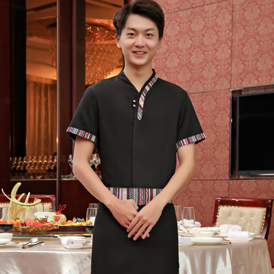 pre-oder** เสื้อพนักงานเสริฟ พนักงานโรงแรม พนักงานรีสอร์ท (สินค้าไม่รวมกางเกง) ***สินค้าไม่สามารถเปลี่ยนสีและรูปแบบได้คะ สีตามภาพ ไซร์ L XL 2XL 3XL 4XL 