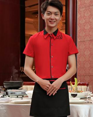 pre-oder** เสื้อพนักงานเสริฟ พนักงานโรงแรม พนักงานรีสอร์ท (สินค้าไม่รวมกางเกง) ***สินค้าไม่สามารถเปลี่ยนสีและรูปแบบได้คะ สีตามภาพ ไซร์ L XL 2XL 3XL 4XL 