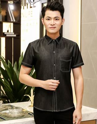 pre-oder** เสื้อพนักงานเสริฟ พนักงานโรงแรม พนักงานรีสอร์ท (สินค้าไม่รวมกางเกง) ***สินค้าไม่สามารถเปลี่ยนสีและรูปแบบได้คะ สีตามภาพ ไซร์ L XL 2XL 3XL 4XL 