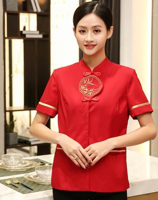 pre-oder** เสื้อพนักงานเสริฟ พนักงานโรงแรม พนักงานรีสอร์ท (สินค้าไม่รวมกางเกง) ***สินค้าไม่สามารถเปลี่ยนสีและรูปแบบได้คะ สีตามภาพ ไซร์ L XL 2XL 3XL 4XL 