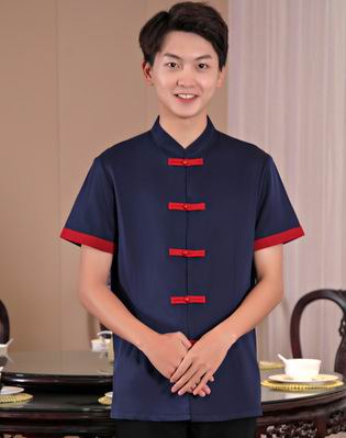 pre-oder** เสื้อพนักงานเสริฟ พนักงานโรงแรม พนักงานรีสอร์ท (สินค้าไม่รวมกางเกง) ***สินค้าไม่สามารถเปลี่ยนสีและรูปแบบได้คะ สีตามภาพ ไซร์ L XL 2XL 3XL 4XL 