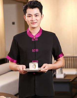 pre-oder** เสื้อพนักงานเสริฟ พนักงานโรงแรม พนักงานรีสอร์ท (สินค้าไม่รวมกางเกง) ***สินค้าไม่สามารถเปลี่ยนสีและรูปแบบได้คะ สีตามภาพ ไซร์ L XL 2XL 3XL 4XL 