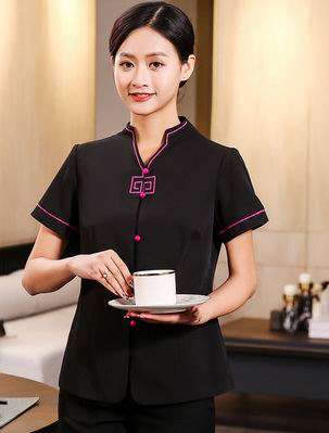 pre-oder** เสื้อพนักงานเสริฟ พนักงานโรงแรม พนักงานรีสอร์ท (สินค้าไม่รวมกางเกง) ***สินค้าไม่สามารถเปลี่ยนสีและรูปแบบได้คะ สีตามภาพ ไซร์ L XL 2XL 3XL 4XL 