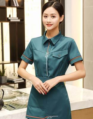 pre-oder** เสื้อพนักงานเสริฟ พนักงานโรงแรม พนักงานรีสอร์ท (สินค้าไม่รวมกางเกง) ***สินค้าไม่สามารถเปลี่ยนสีและรูปแบบได้คะ สีตามภาพ ไซร์ L XL 2XL 3XL 4XL 