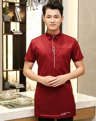 pre-oder** เสื้อพนักงานเสริฟ พนักงานโรงแรม พนักงานรีสอร์ท (สินค้าไม่รวมกางเกง) ***สินค้าไม่สามารถเปลี่ยนสีและรูปแบบได้คะ สีตามภาพ ไซร์ L XL 2XL 3XL 4XL 