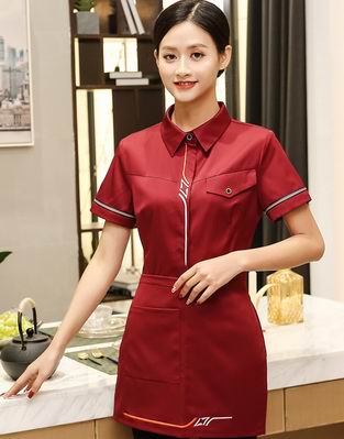 pre-oder** เสื้อพนักงานเสริฟ พนักงานโรงแรม พนักงานรีสอร์ท (สินค้าไม่รวมกางเกง) ***สินค้าไม่สามารถเปลี่ยนสีและรูปแบบได้คะ สีตามภาพ ไซร์ L XL 2XL 3XL 4XL 