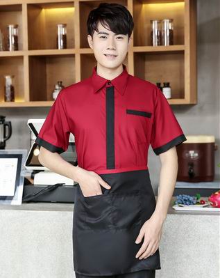 pre-oder** เสื้อพนักงานเสริฟ พนักงานโรงแรม พนักงานรีสอร์ท (สินค้าไม่รวมกางเกง) ***สินค้าไม่สามารถเปลี่ยนสีและรูปแบบได้คะ สีตามภาพ ไซร์ L XL 2XL 3XL 4XL 