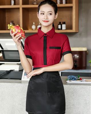 pre-oder** เสื้อพนักงานเสริฟ พนักงานโรงแรม พนักงานรีสอร์ท (สินค้าไม่รวมกางเกง) ***สินค้าไม่สามารถเปลี่ยนสีและรูปแบบได้คะ สีตามภาพ ไซร์ L XL 2XL 3XL 4XL 