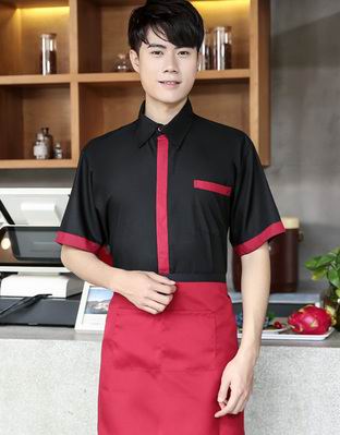 pre-oder** เสื้อพนักงานเสริฟ พนักงานโรงแรม พนักงานรีสอร์ท (สินค้าไม่รวมกางเกง) ***สินค้าไม่สามารถเปลี่ยนสีและรูปแบบได้คะ สีตามภาพ ไซร์ L XL 2XL 3XL 4XL 