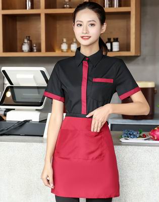 pre-oder** เสื้อพนักงานเสริฟ พนักงานโรงแรม พนักงานรีสอร์ท (สินค้าไม่รวมกางเกง) ***สินค้าไม่สามารถเปลี่ยนสีและรูปแบบได้คะ สีตามภาพ ไซร์ L XL 2XL 3XL 4XL 