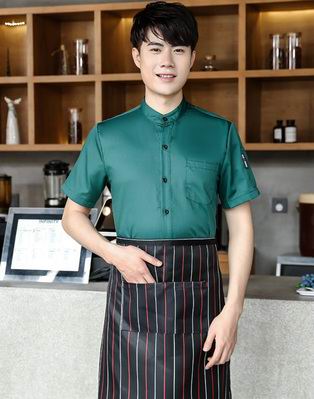 pre-oder** เสื้อพนักงานเสริฟ พนักงานโรงแรม พนักงานรีสอร์ท (สินค้าไม่รวมกางเกง) ***สินค้าไม่สามารถเปลี่ยนสีและรูปแบบได้คะ สีตามภาพ ไซร์ L XL 2XL 3XL 4XL 