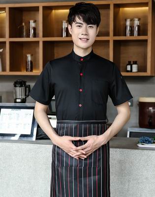 pre-oder** เสื้อพนักงานเสริฟ พนักงานโรงแรม พนักงานรีสอร์ท (สินค้าไม่รวมกางเกง) ***สินค้าไม่สามารถเปลี่ยนสีและรูปแบบได้คะ สีตามภาพ ไซร์ L XL 2XL 3XL 4XL 