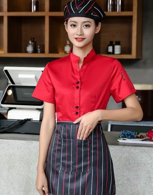 pre-oder** เสื้อพนักงานเสริฟ พนักงานโรงแรม พนักงานรีสอร์ท (สินค้าไม่รวมกางเกง) ***สินค้าไม่สามารถเปลี่ยนสีและรูปแบบได้คะ สีตามภาพ ไซร์ L XL 2XL 3XL 4XL 