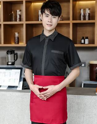 pre-oder** เสื้อพนักงานเสริฟ พนักงานโรงแรม พนักงานรีสอร์ท (สินค้าไม่รวมกางเกง) ***สินค้าไม่สามารถเปลี่ยนสีและรูปแบบได้คะ สีตามภาพ ไซร์ L XL 2XL 3XL 4XL 