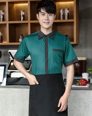 pre-oder** เสื้อพนักงานเสริฟ พนักงานโรงแรม พนักงานรีสอร์ท (สินค้าไม่รวมกางเกง) ***สินค้าไม่สามารถเปลี่ยนสีและรูปแบบได้คะ สีตามภาพ ไซร์ L XL 2XL 3XL 4XL 