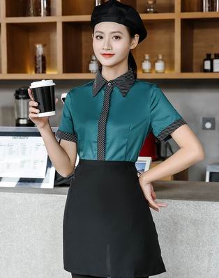pre-oder** เสื้อพนักงานเสริฟ พนักงานโรงแรม พนักงานรีสอร์ท (สินค้าไม่รวมกางเกง) ***สินค้าไม่สามารถเปลี่ยนสีและรูปแบบได้คะ สีตามภาพ ไซร์ L XL 2XL 3XL 4XL 